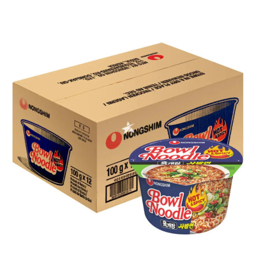 Nongshim Hot & Spicy Bowl Noodles 86gx12