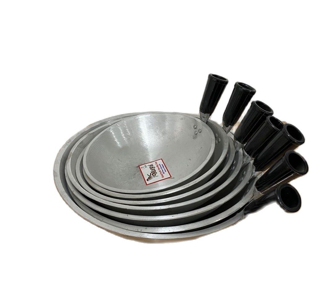 Kawali Alluminum Black Handle Size #4