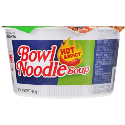 Nongshim Bowl Noodle Hot & Spicy 86g