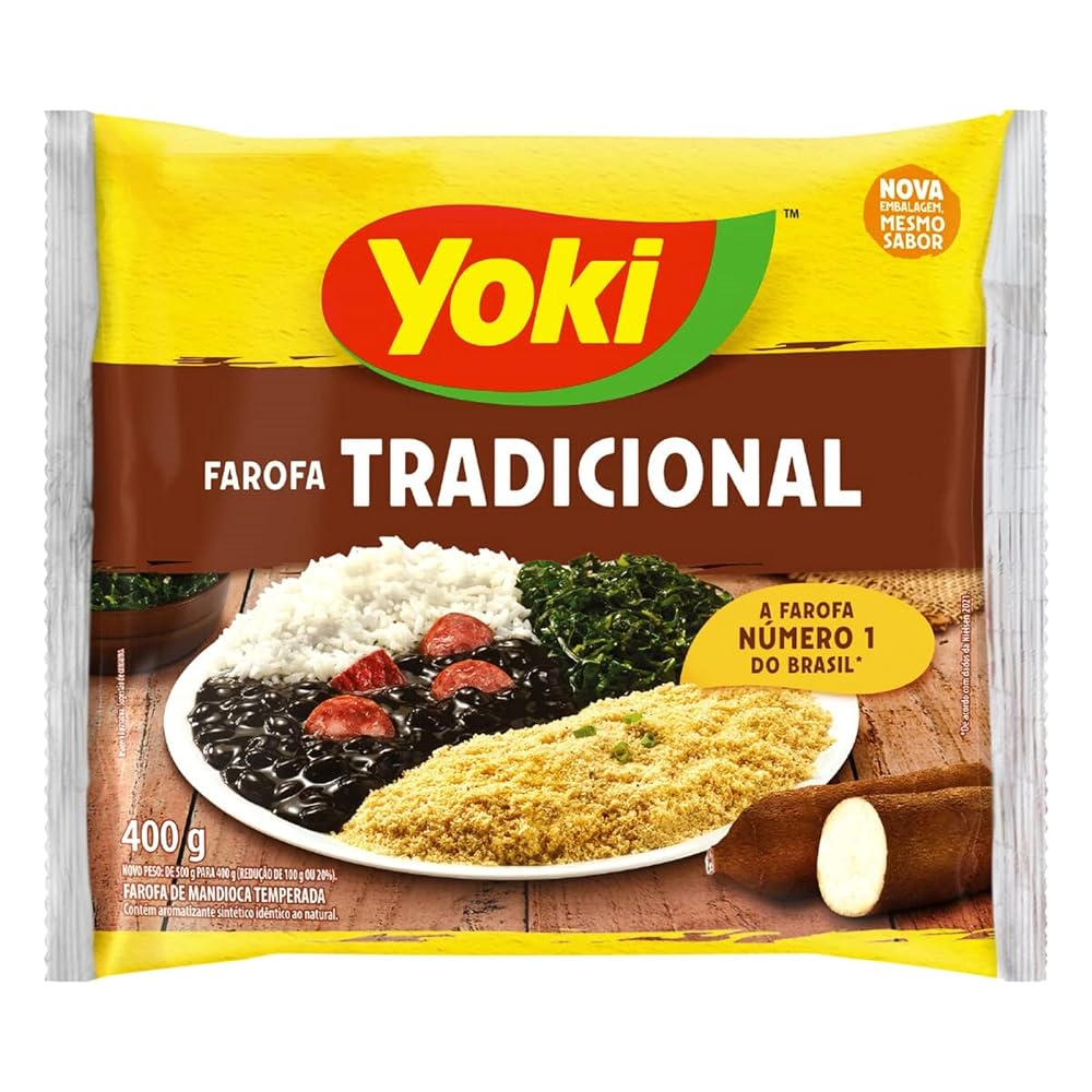 Yoki Farofa Tradicional Temperada 400g