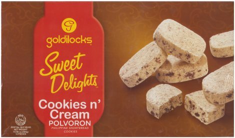 Goldilocks Polvoron Cookies & Cream 10x12x25g