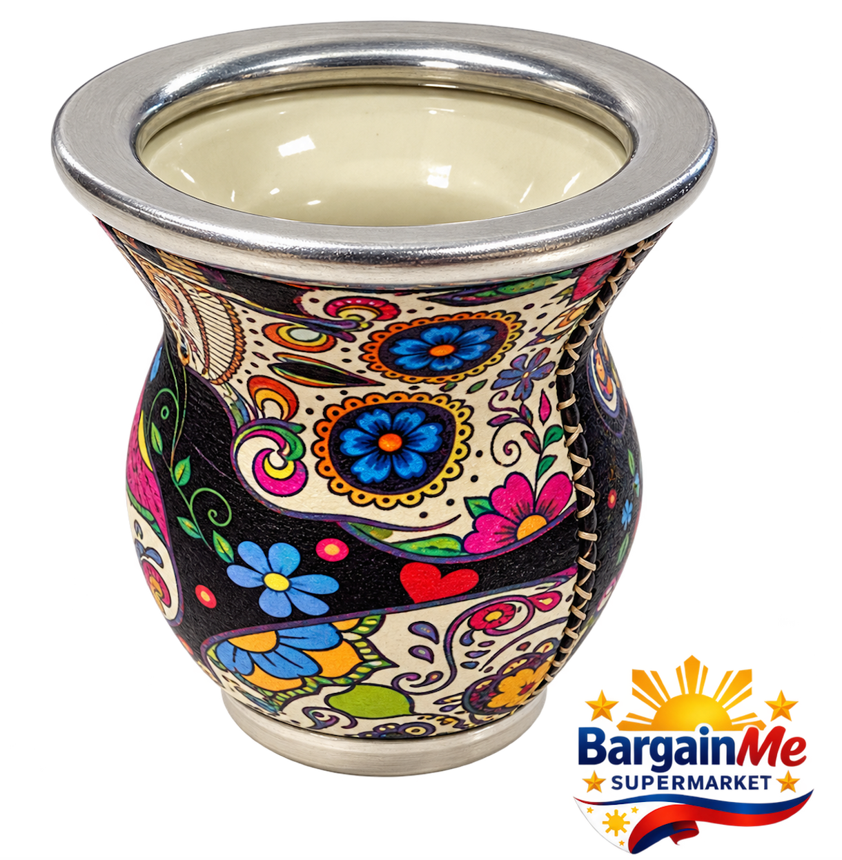 Argentina Glass & Leather Gourd (Assorted)